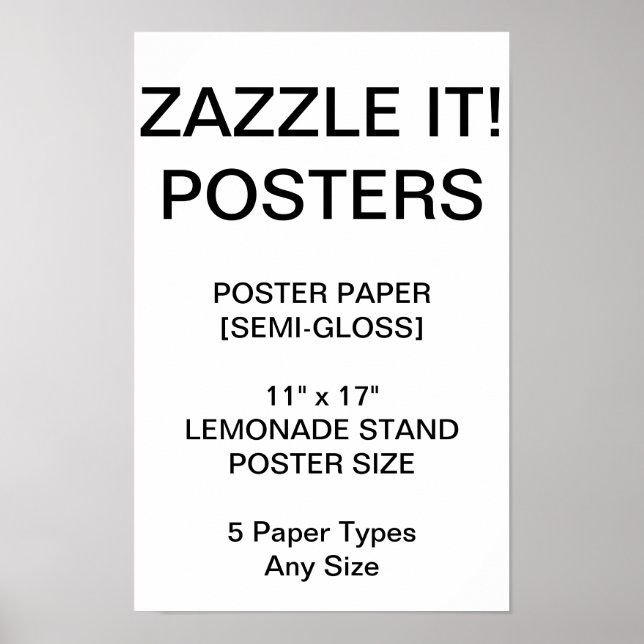 Custom Personalised 11"x17" Semi-Gloss Poster (Front)