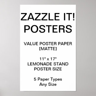 Custom Personalised 11"x17" Value Matte Poster