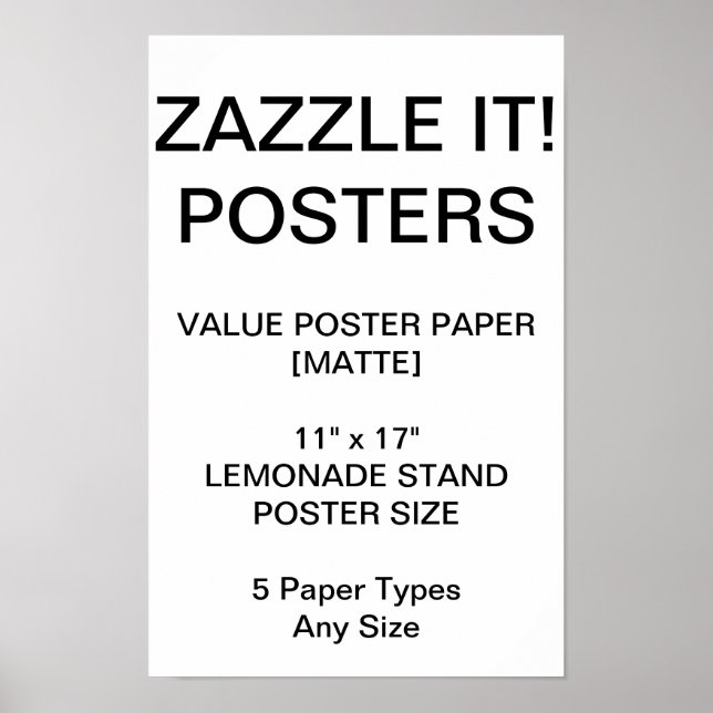Custom Personalised 11"x17" Value Matte Poster (Front)