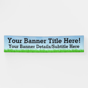 Custom Personalised 12' Wide Summer Scene Banner