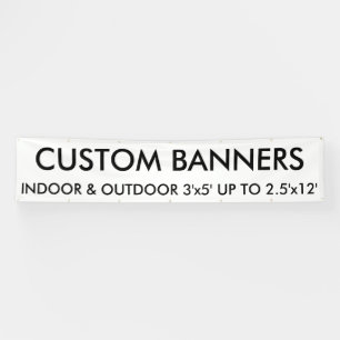 Custom Personalised 12'x2.5' Banner Blank Template