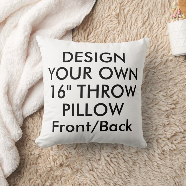 Custom Personalised 16" Polyester Throw Pillow (Blanket)