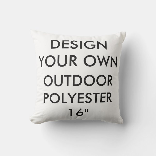 Custom Personalised 16" x 16" Outdoor Throw Pillow (Front)