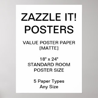 Custom Personalised 18"x24" Value Matte Poster