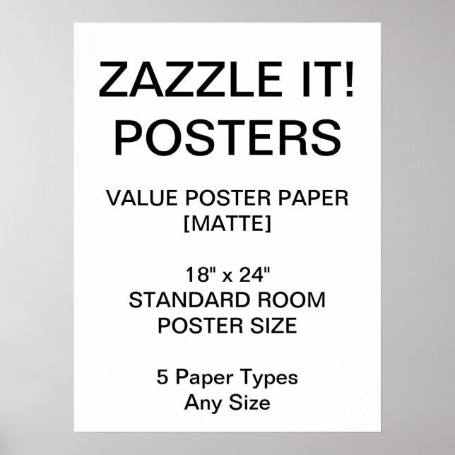Custom Personalised 18"x24" Value Matte Poster (Front)