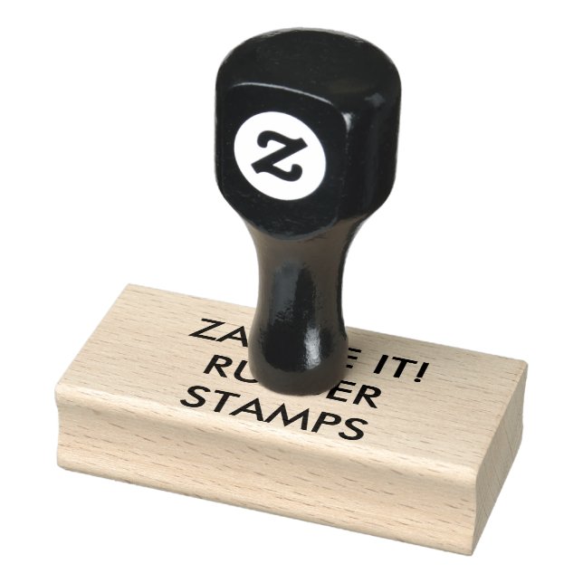 Custom Personalised 1.5" x 3" Wood Rubber Stamp (Stamp)