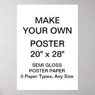 Custom Personalised 20" x 28" Semi Gloss Poster