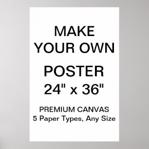 Custom Personalised 24"x36" Premium Canvas Poster