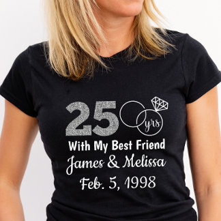 Custom & Personalised 25th Anniversary T-shirt