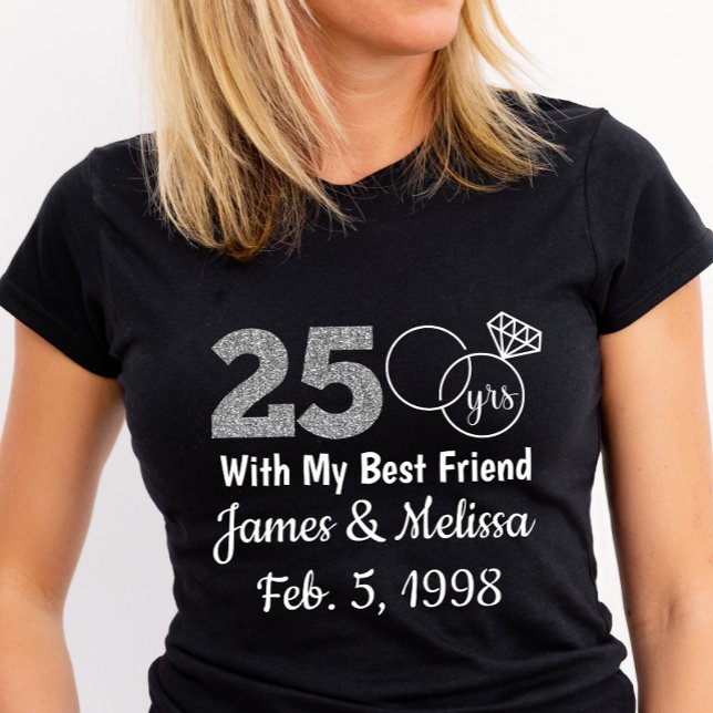 Custom & Personalised 25th Anniversary T-shirt (Creator Uploaded)