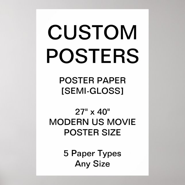 Custom Personalised 27"x40" Semi-Gloss Poster (Front)