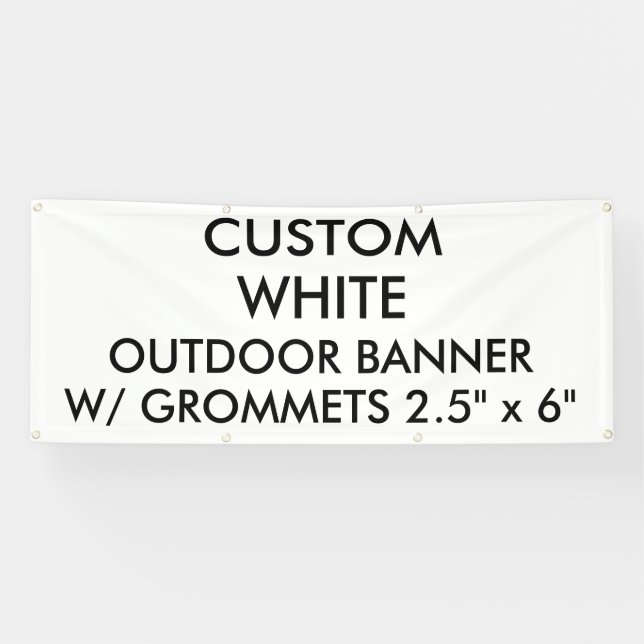 Custom Personalised 2.5' x 6" Outdoor Banner (Horizontal)