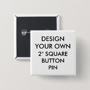 Custom Personalised 2" Square Button Pin Badge