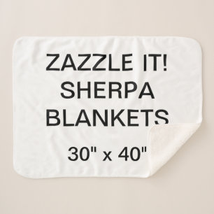 Custom Personalised 30" x 40" Sherpa Blanket Blank