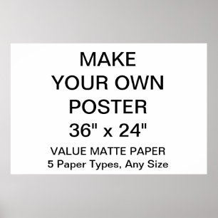 Custom Personalised 36" x 24" Value Matte Poster