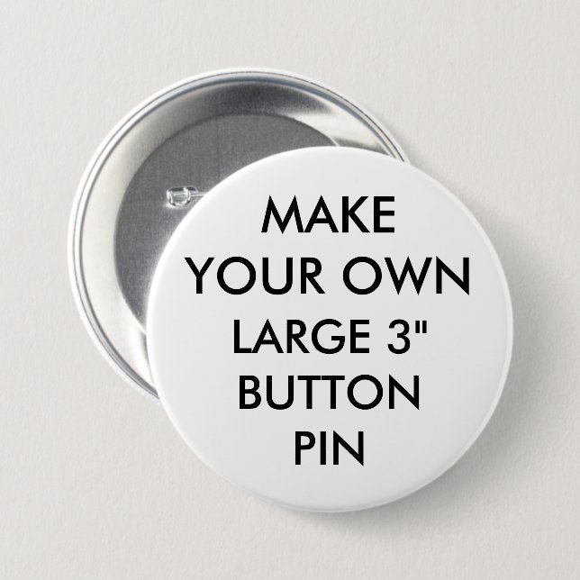 Custom Personalised 3" Large Button Pin Badge (Front & Back)