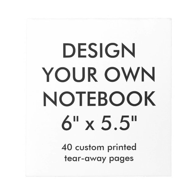 Custom Personalised 40 Tear-Away Page Notepad (Front)
