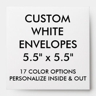 Custom Personalised 5.5" Square Envelope