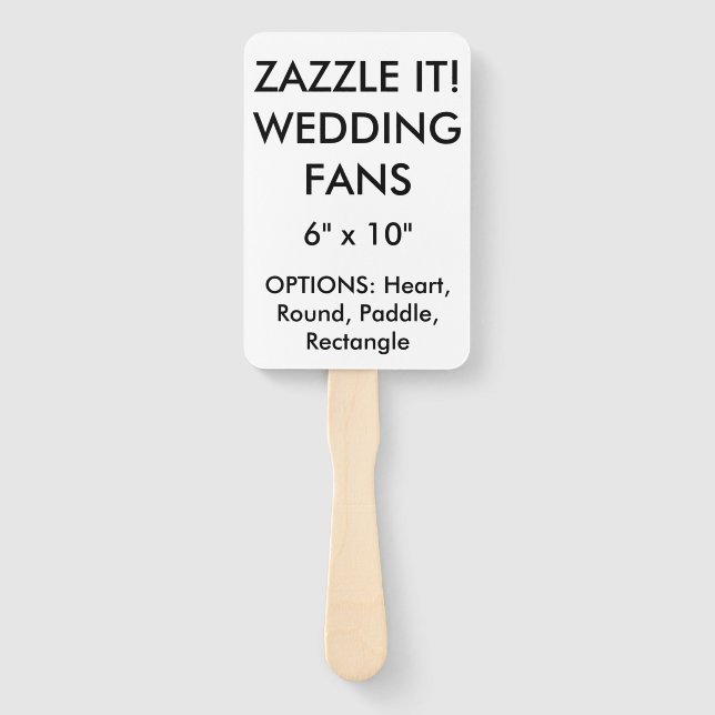 Custom Personalised 6" x 10" WEDDING FANS Template (Front)