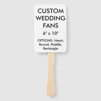 Custom Personalised 6" x 10" WEDDING FANS Template