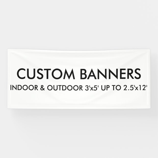 Custom Personalised 6'x2.5' Banner Blank Template (Horizontal)
