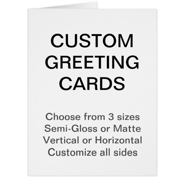 Custom Personalised 8.5" x 11" Matte Greeting Card (Front)