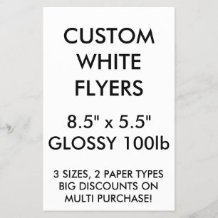 Custom Personalised 8.5" x 5.5" Glossy Flyers
