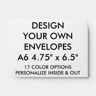 Custom Personalised A6 4.75" x 6.5" Envelope