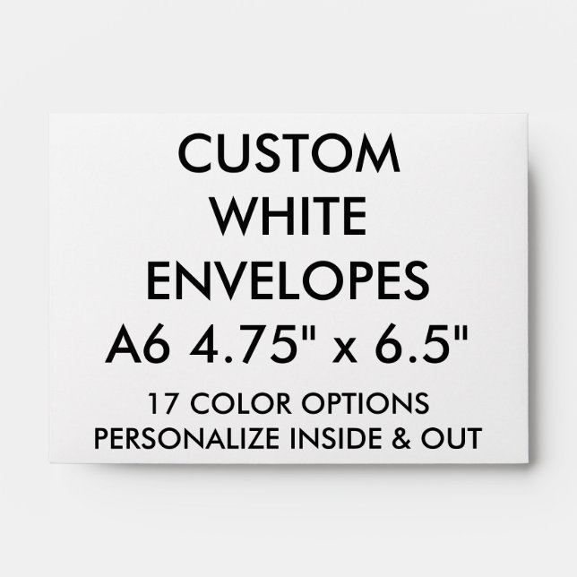 Custom Personalised A6 4.75" x 6.5" Envelope (Front)