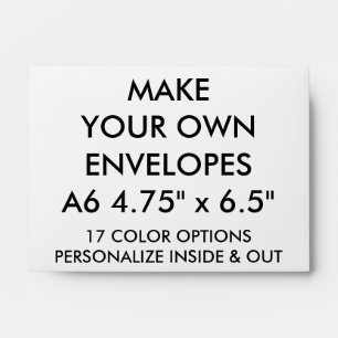 Custom Personalised A6 4.75" x 6.5" Envelope