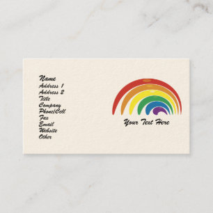 Custom Personalised Abstract Rainbow Biz Cards