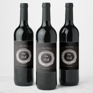 Custom Personalised Abstract Wine Label