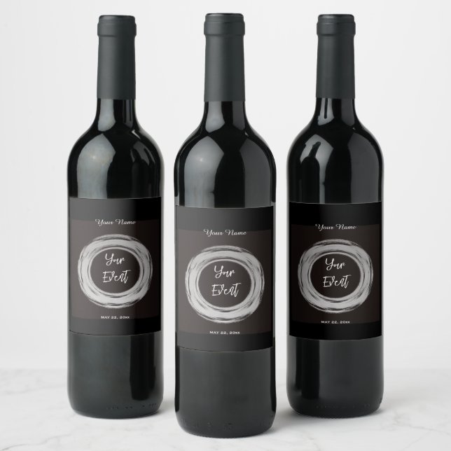 Custom Personalised Abstract Wine Label (Bottles)