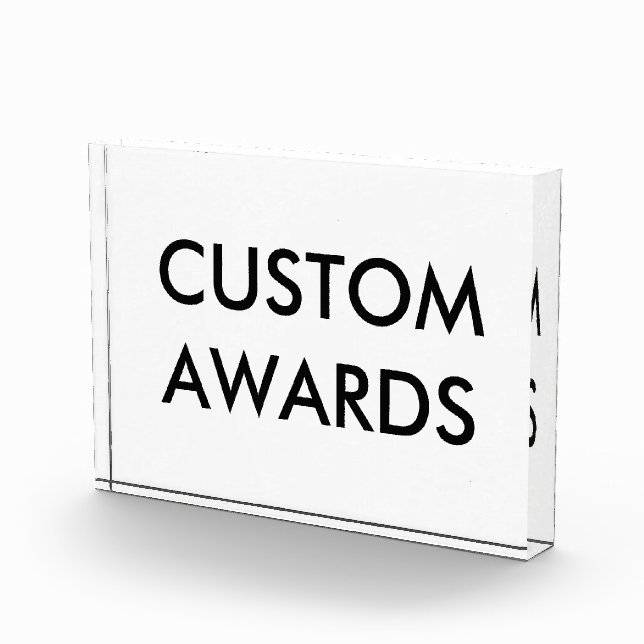 Custom Personalised Acrylic Award Blank Template Photo Block (Right)