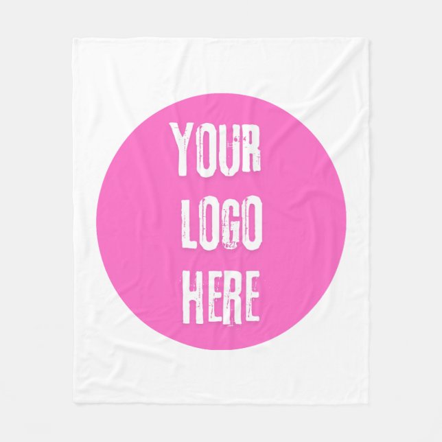 Custom Personalised Add Your Logo Here Fleece Blanket (Front)