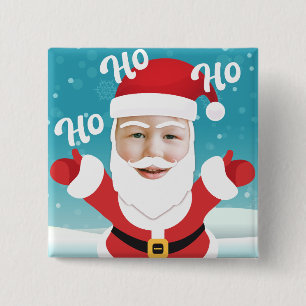 Custom Personalised Add your Own Photo Christmas 15 Cm Square Badge