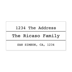 Custom Personalised Address Rubber Stamp