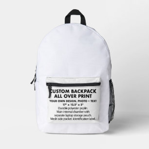 Custom personalised All Over Print Backpack