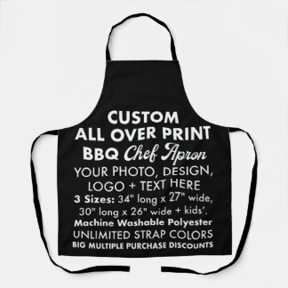Custom Personalised All Over Print BBQ Chef Apron