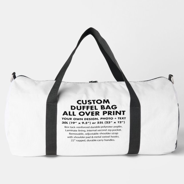 Custom personalised All Over Print Duffel Bag 55L (Front)