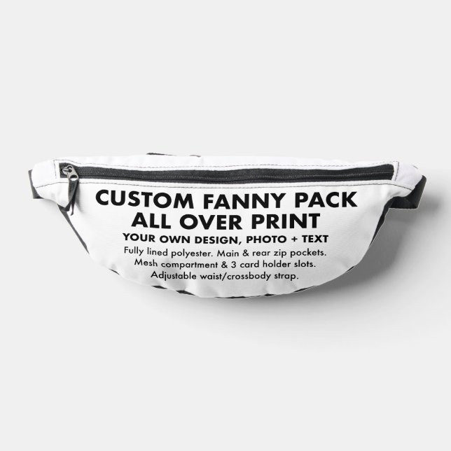 Custom personalised All Over Print Fanny Pack (Lay Down)