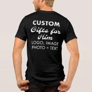 Custom personalised Back Men's Tri-Blend T-Shirt Tri-Blend Shirt