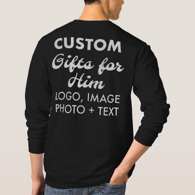 Custom personalised Back Print - Men's Long Sleeve T-Shirt (Back)