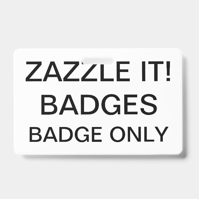 Custom Personalised BADGE Blank Template ID Badge (Front)
