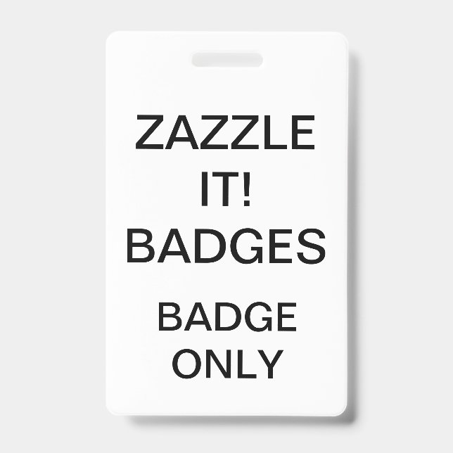 Custom Personalised BADGE Blank Template ID Badge (Front)