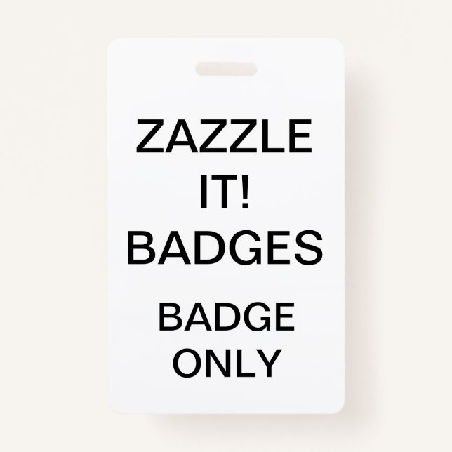 Custom Personalised BADGE Blank Template ID Badge (Front)