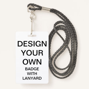 Custom Personalised BADGE WITH LANYARD ID Badge