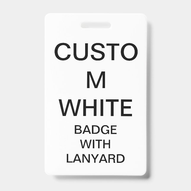 Custom Personalised BADGE WITH LANYARD ID Badge (Front)