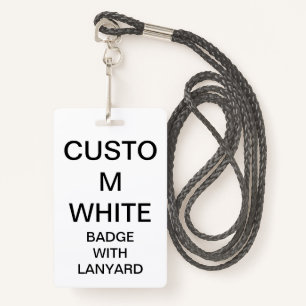 Custom Personalised BADGE WITH LANYARD ID Badge