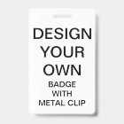 Custom Personalised BADGE WITH METAL CLIP